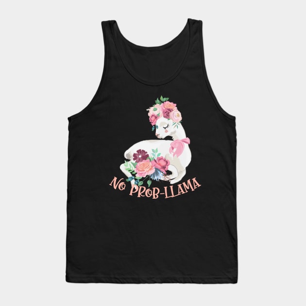 No Prob-Llama - Cute Alpaca Tank Top by Animal Specials